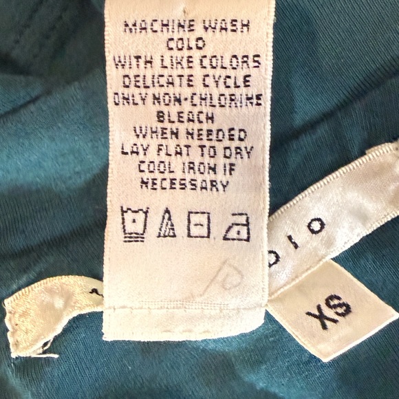 Max Studio teal cowl neck bodycon short sleeved dress Women’s size XS | ah - Picture 4 of 6